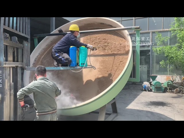 Granulatore a disco durevole ad alto rendimento e basso consumo di energia per la pelletizzazione di fertilizzanti organici