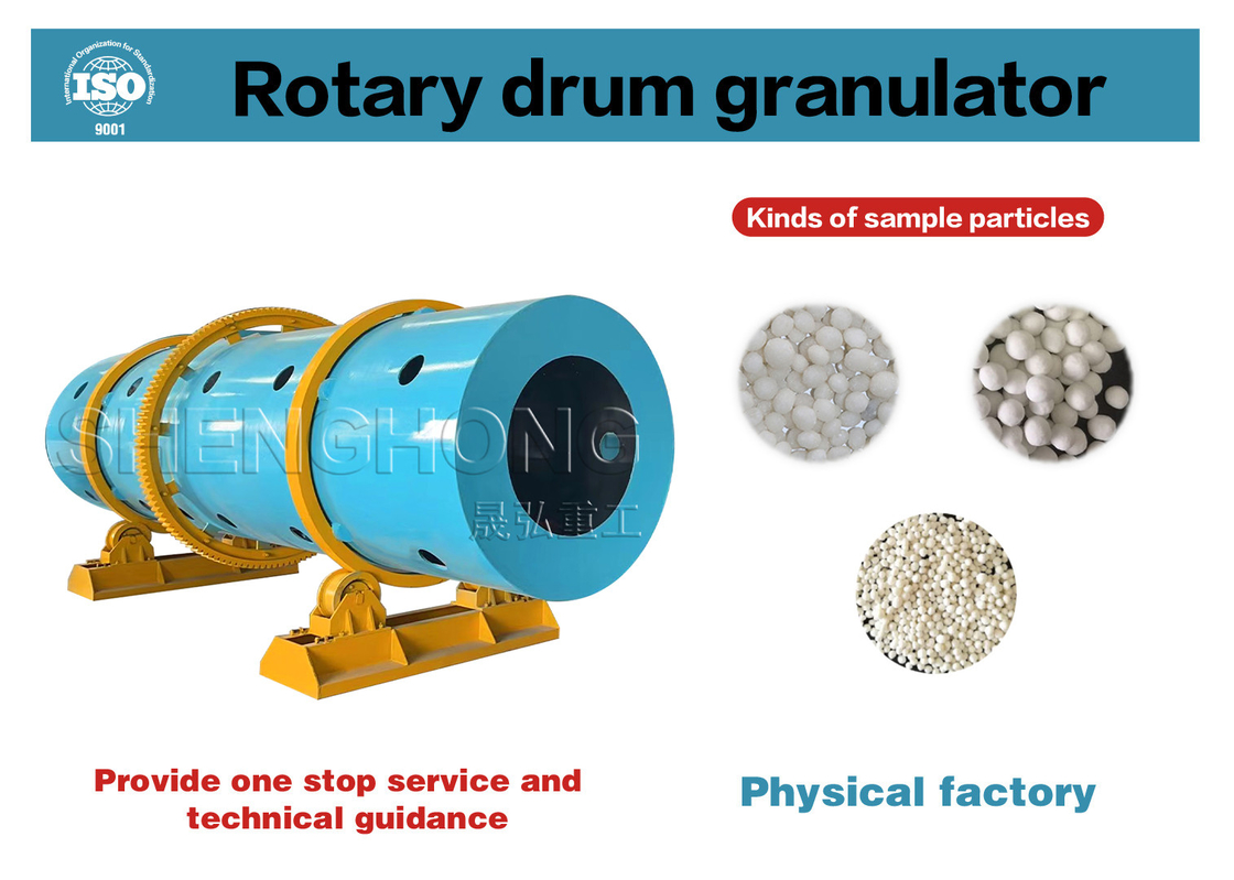 Granulatore di fertilizzante composto con diametro dei granuli di 2-4 mm, contenuto di umidità ≤5% e in acciaio inossidabile