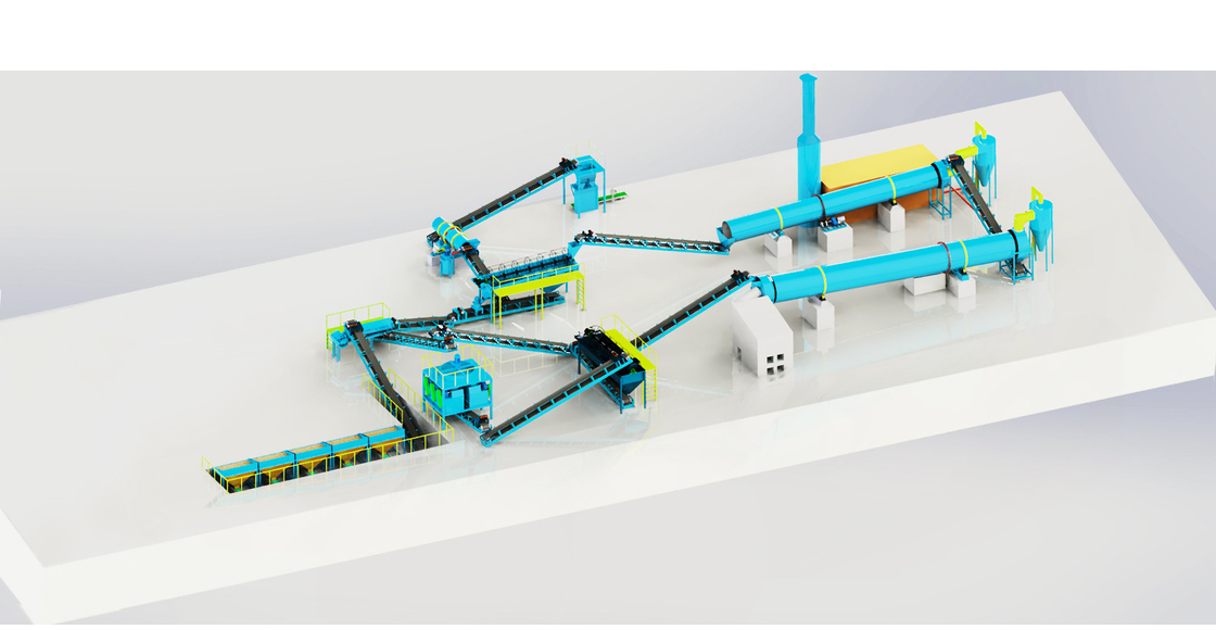 Sistema di produzione NPK potenza di 18,5 kW e diametro dei granuli da 2,5 a 20 mm per prestazioni ottimali