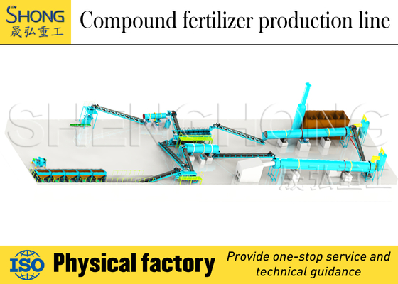 Granulatore a tamburo 380V per la linea di produzione di fertilizzanti NPK 1-50T/H