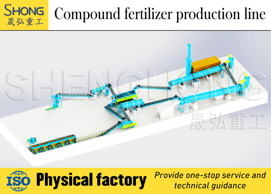 Linea di granulazione di fertilizzanti composti da 380 V per la produzione di NPK 3-8 mm