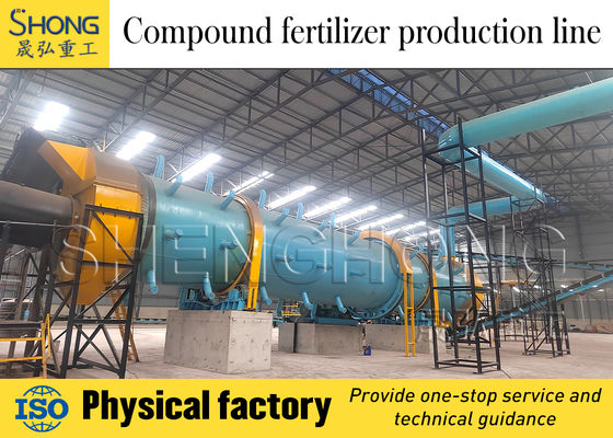 Linea di produzione di fertilizzanti organici con capacità di 1-100 tonnellate all'ora e granulometria di 2-30 mm per alto contenuto di nutrienti