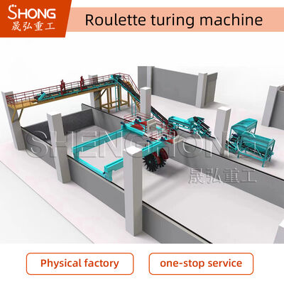 Turner di compost a ruota - sistema a doppio asse, fermentazione rapida, risparmio energetico