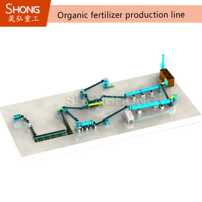Linea di produzione combinata di fertilizzanti organici e composti con 4-5 t/h