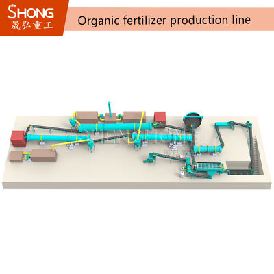 La pianta del fertilizzante organico della composta di Npk spolverizza la linea di produzione del fertilizzante organico
