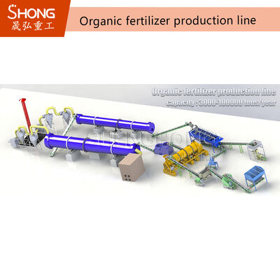 Linea di produzione di fertilizzanti organici per granuli di letame di pollo da 10 t/h