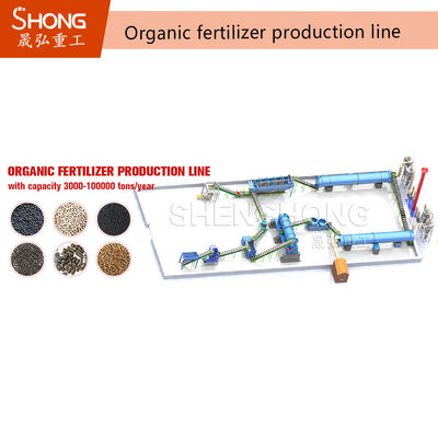 Linea di produzione di fertilizzanti organici da 4-5 tonnellate all'ora con granuli a sfera e tecnologia di stampaggio in un solo passo