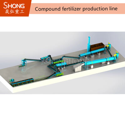 Granulatore a tamburo rotativo per fertilizzante NPK 3-8mm Granuli 380V