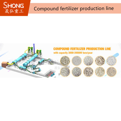 Granulatore a tamburo 380V per la linea di produzione di fertilizzanti NPK 1-50T/H