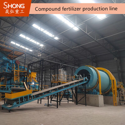 Granulatore a tamburo rotante 380V per fertilizzanti NPK 3-8mm