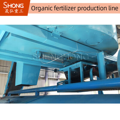 10,000 TPY tipo di solco di compost Windrow Turner per 1-15 mm di fertilizzante organico linea di produzione