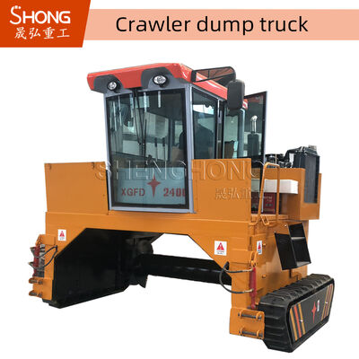 2600 mm di larghezza di lavoro Diesel Oil Powered Fermentazione Compost Equipment con 1000-1200 mm di altezza di ribaltamento Crawler Tipping Machine