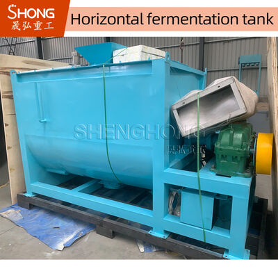 2CBM Capacità attrezzature per il compost di fermentazione in acciaio al carbonio con sbocco di 800*350 mm e superficie di Ra < 0,4 mm per la produzione di fertilizzanti organici