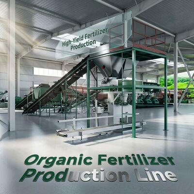 Linea di produzione di fertilizzanti organici Macchina per la produzione di compost per 1-20 mila tonnellate all'anno con umidità inferiore al 10% utilizzando letame di pollo