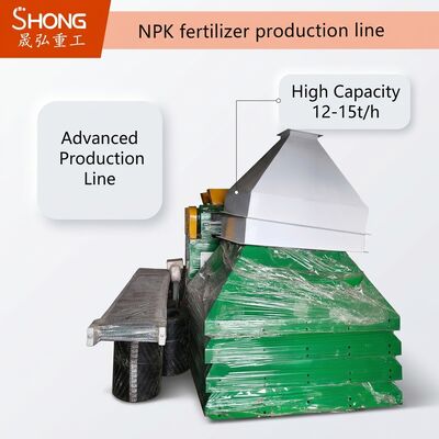 Linea di produzione di fertilizzanti NPK con granulazione a doppio rullo per modellazione in un passo, risparmio energetico e capacità di 12-15 t/h