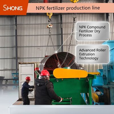 Linea di granulazione per estrusione a doppio rullo per fertilizzanti composti NPK - processo a secco, senza necessità di asciugatura, capacità 12-15 t/h