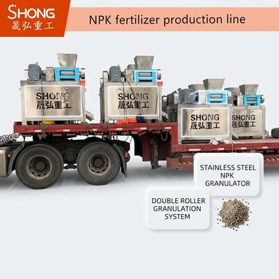 Granulatore per fertilizzanti NPK in acciaio inossidabile con capacità di 12-15 t/h e design a doppio rullo per la granulazione di fertilizzanti composti