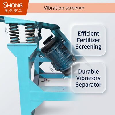 Macchina separatrice vibrante con ampiezza e frequenza regolabili, garanzia di 12 mesi, certificata ISO9001 per un efficiente vaglio di fertilizzanti