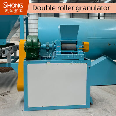 Granulatore a doppio rullo con dimensioni del rullo 186*300 mm per la produzione di fertilizzanti, umidità dal 2% all'8% e potenza di 18,5 kW