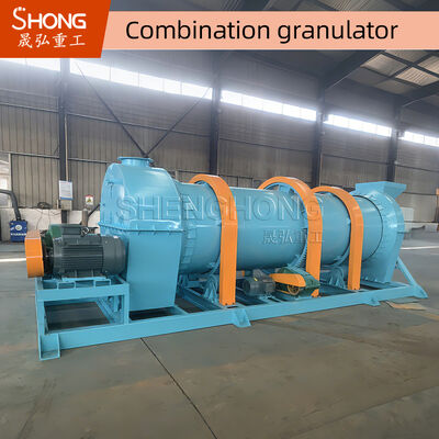 Granulatore di fertilizzante organico di nuovo tipo con tamburo rotante per alta velocità di granulazione (90%) e granuli a forma di palla senza legante