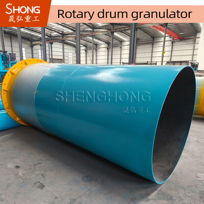 NPK Organic Drum Fertilizer Granulator Machine con garanzia di 12 mesi e costruzione in acciaio al carbonio per un tasso di granulazione del 70%