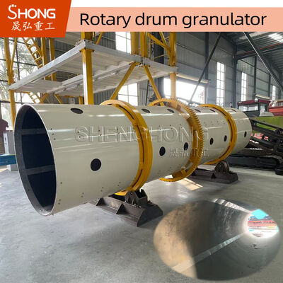 Granulatore a tamburo rotativo a singolo albero per fertilizzanti organici con capacità 3T/H e rivestimento resistente alla corrosione