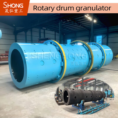 Granulatore a tamburo rotativo resistente alla corrosione da 8 t/h 11,5 r/min per la produzione di concimi composti NPK