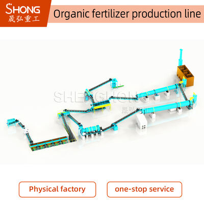 Linea di produzione di fertilizzanti organici ad alta capacità per la lavorazione del letame con una produzione annuale di 1-20 mila tonnellate e umidità inferiore al 10%