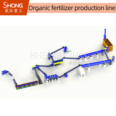 Linea di produzione di fertilizzanti organici con granulatore combinato per un rapporto di granulazione del 95% e un basso consumo energetico