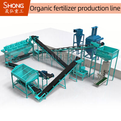 Sistema di riciclo chiavi in mano dei rifiuti organici dal letame al granulatore di fertilizzanti pronto per il mercato in 15 giorni
