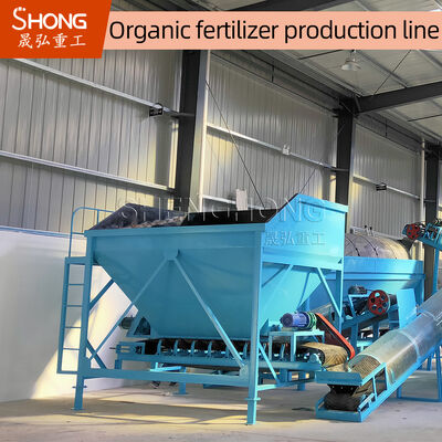 Linea di produzione di fertilizzanti organici da 8 t/h con potenza di granulatore da 75 kW per granuli a sfera rotonda