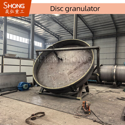 Granulatore di concimi composti a disco con pellet qualificati al 90% dotato di raschiatori non alimentati e alimentati e inclinazione regolabile del disco
