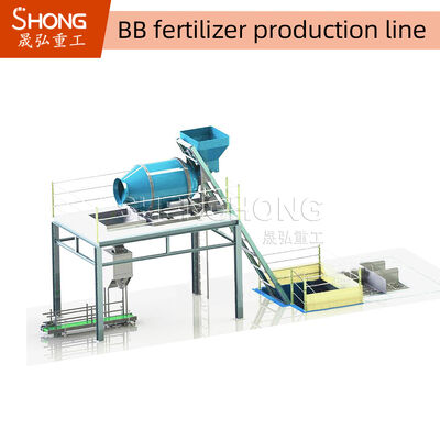 Macchina per miscelazione sfusa di fertilizzanti con capacità di 8-10 T/H con materiale in acciaio al carbonio e sistema di controllo PLC per la linea di produzione di fertilizzanti NPK