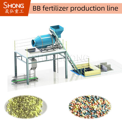 Linea di produzione di fertilizzanti BB con capacità da 1 a 20 tonnellate all'ora, tensione personalizzabile 380V e garanzia di 1 anno per la miscelazione efficiente di fertilizzanti