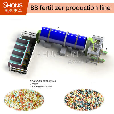Linea di produzione di fertilizzanti BB con capacità da 1 a 5 t/h