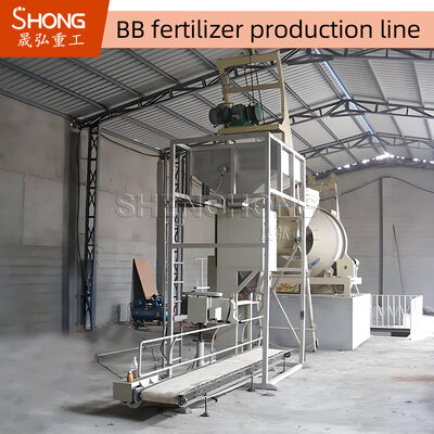 Linea di produzione di fertilizzanti BB in acciaio al carbonio con capacità di 10-12 T/H e controllo PLC per un'efficiente miscelazione di massa