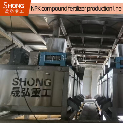Linea di produzione di fertilizzanti NPK con tecnologia di granulazione senza leganti, capacità da 5 a 25 tonnellate/ora e consumo di energia da 18 a 22 kWh/tona