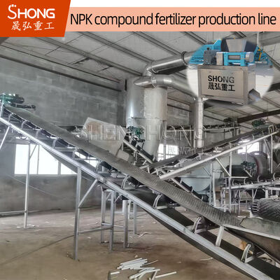 Linea di produzione di fertilizzanti NPK con capacità 5-100 T/h 2-4 mm di dimensione granulare e contenuto di nutrienti ≥ 90%