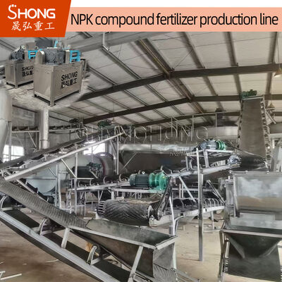 Linea di produzione di fertilizzanti NPK con dimensioni granulari da 2-4 mm, processo a secco e contenuto di nutrienti ≥ 90%
