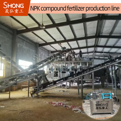 Linea di produzione di fertilizzanti NPK per pellet di forma irregolare da 10 mm a 5-6 tonnellate all'ora