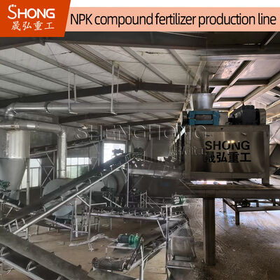 Linea di produzione di fertilizzanti NPK con capacità di 5 t/h con rapporto di granulazione del 90% e tensione di 380 V