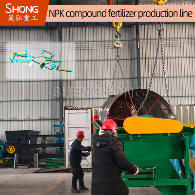 1-2 tonnellate all'ora Capacità Linea di produzione di fertilizzanti NPK con granulazione a doppio rulli e tensione personalizzata 380V