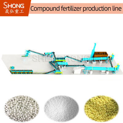 Granulatore a tamburo di 12 tonnellate all'ora con tasso di granulazione del 70% e materiali resistenti all'usura per la produzione di fertilizzanti