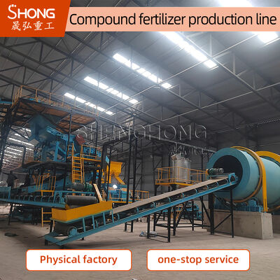 Linea di produzione di fertilizzanti NPK di potenza di 15 kW 1-2 T/H Capacità con garanzia di 12 mesi