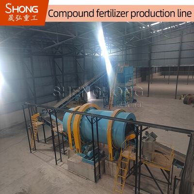 Granulatore a tamburo rotante ad alto tasso di granulazione per la produzione di fertilizzanti NPK con basso contenuto di umidità e dimensione dei granuli regolabile