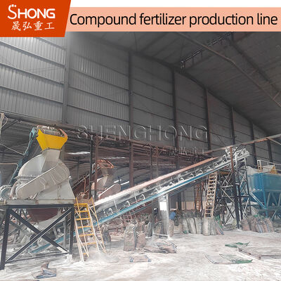 Linea di produzione di fertilizzanti composti a forma di palla completamente automatica con capacità di 15 tonnellate all'ora