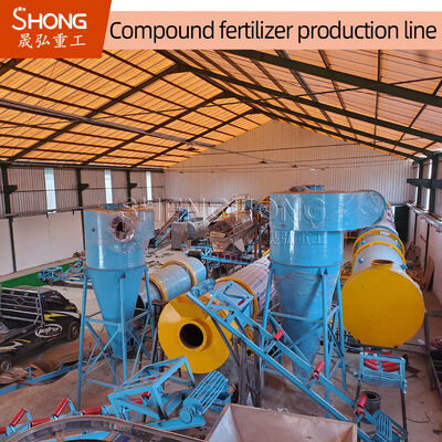 Linea di produzione di fertilizzanti composti NPK 15 tonnellate all'ora per granuli a sfera con compatibilità con il nitrato di ammonio