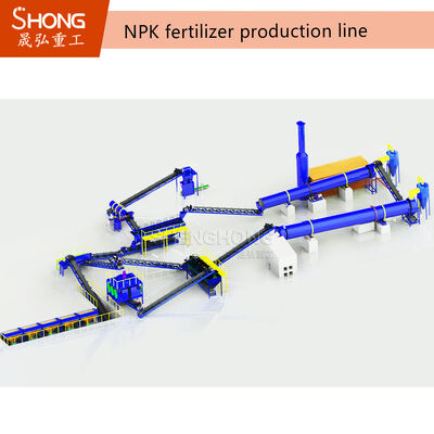 Linea di produzione di fertilizzanti NPK a processo secco con granuli da 2-4 mm e contenuto di nutrienti ≥ 90%