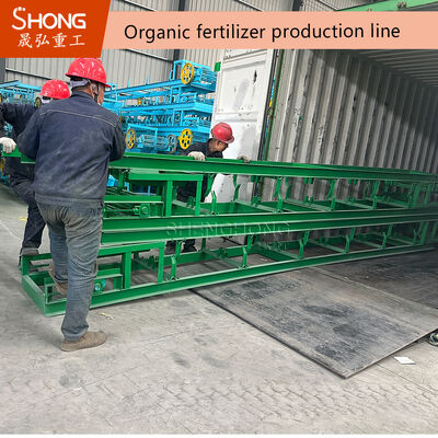 380V Carbon Steel Sheep Manure Fertilizzante organico linea di produzione per il 20%-40% di umidità