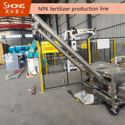Linea di produzione di fertilizzanti NPK con rivestimento anti-agglomerante e sistema di insacco a pesatura automatica con rivestimento a tamburo rotante